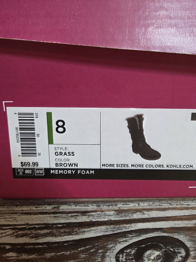 Womens Boots Kohls So Grass Size 8 Wrap Zipper Faux Fur Memory Foam Buckles Nib — image 7 of 8